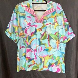 Floral Print Women's Top - Multicolor